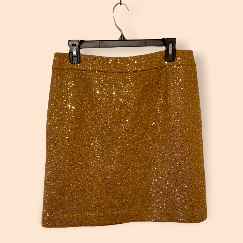 sequin skirt size 8 gold new